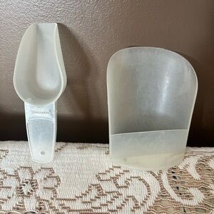 Vintage Tupperware Rocker Flour Kitchen Scoops Set Bundle 2 excellent condition